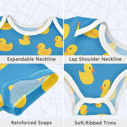 Bright Emotions Raccoons Baby Short Sleeve Bodysuits Romper Unisex Infant Outfit Wrapping Clothes for Boy Girl kids 3M