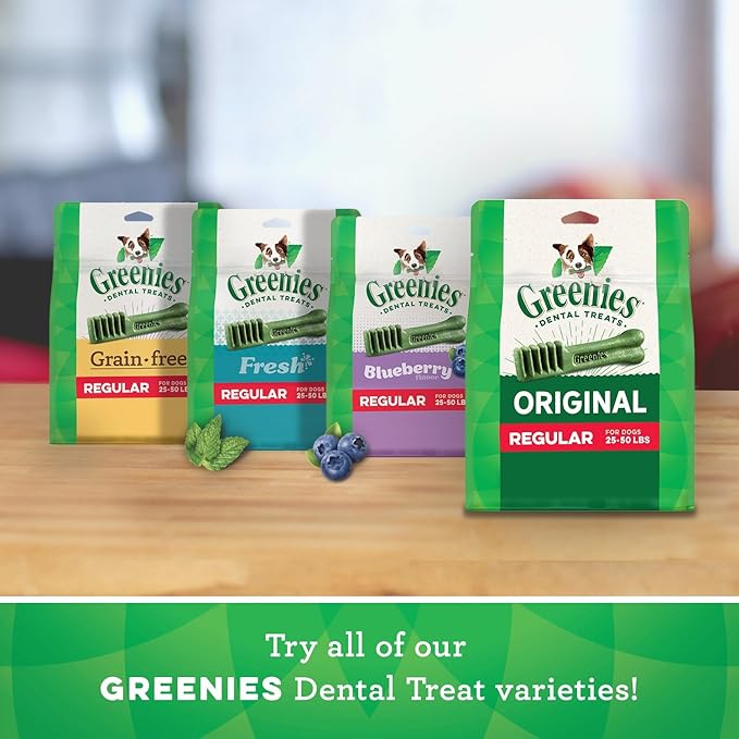 Greenies Teenie Variety Pack With 12 Oz. Original And 12 Oz. Blue Berry Dental Dog Treats