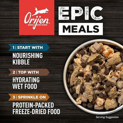 ORIJEN Grain Free Poultry Free High Protein Dry Dog Food Tundra Recipe 4.5lb Bag