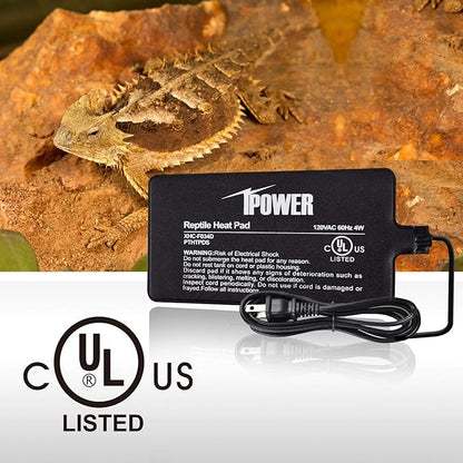 iPower 4 by 7-Inch Reptile Heating Pad Under Tank Terrarium Heater Warmer Heat Mat for Small Animals (Pack of 2)