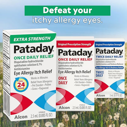 Pataday Once Daily Relief Allergy Eye Drops by Alcon, for Eye Allergy Itch Relief, 2.5 ml (Pack of 1)