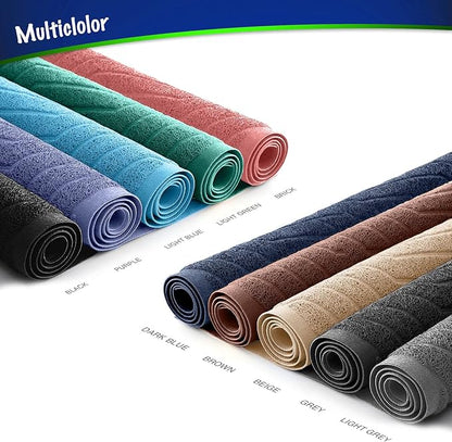 WePet Cat Litter Box Mat(No. 02-2), Kitty Premium PVC Pad, Durable Trapping Rug, Phthalate Free, Urine-Resistant, Scatter Control, L 35 x 23, Grey