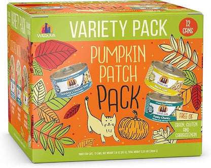 Weruva Wet Cat Food, Pumpkin Patch Pack Variety Pack, 3oz Can (Pack of 12)