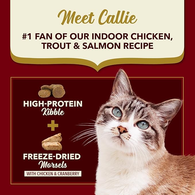 ACANA Market Medley Indoor Cat Adult Cat Food, Chicken, Trout & Salmon Recipe with Freeze-Dried Morsels Made with Chicken & Cranberry, Complete and Balanced Nutrition, 3.5 lb Bag