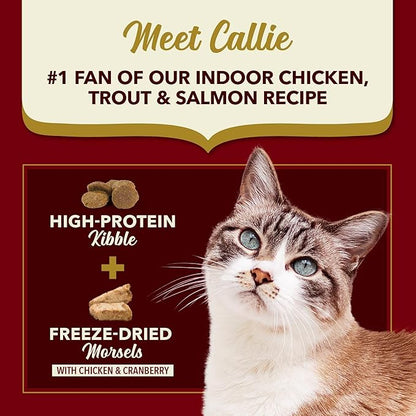 ACANA Market Medley Indoor Cat Adult Cat Food, Chicken, Trout & Salmon Recipe with Freeze-Dried Morsels Made with Chicken & Cranberry, Complete and Balanced Nutrition, 3.5 lb Bag