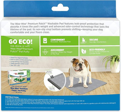 Four Paws Wee-Wee Premium Patch Reusable Pee Pad for Dogs, Premium Patch (Washable Pad) 24.5" x 25.7" (1 Count)