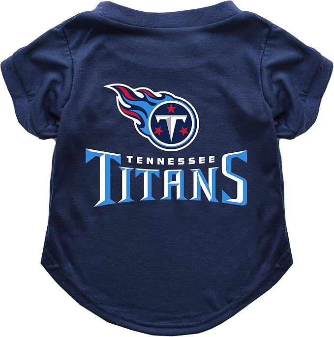 Littlearth NFL Tennessee Titans Pet T-Shirt, Team Color, X-Large