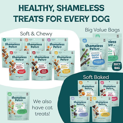 Shameless Pets Toothberry Dental Mini Chews for Dogs – Natural Dog Dental Sticks for Fresh Breath, Teeth Cleaning & Removes Tartar, Grain-Free Dog Treats, No Corn or Soy