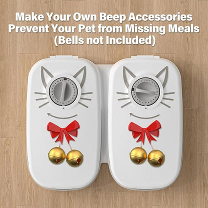 2-Meal Timed Wet Food Pet Feeder for Cats with Ice Packs | 48H Wet Food Dispenser, 700ml Capacity, Battery Powered