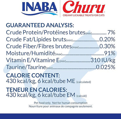 INABA Churu Cat Treats, Lickable, Squeezable Creamy Purée Cat Treat with Green Tea Extract & Taurine, 0.5 Ounces Each Tube, 20 Tubes, Chicken Variety Bag