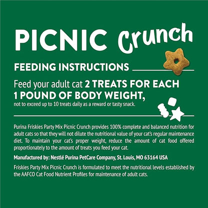 Purina Friskies Cat Treats, Party Mix Picnic Crunch - (Pack of 6) 6 oz. Pouches