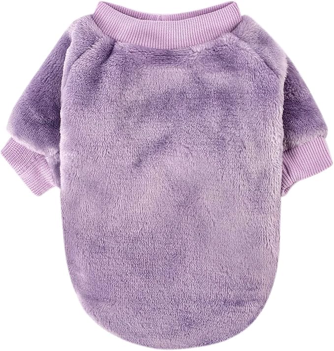 FabriCastle Dog Sweaters, 3-Pack Dog Clothes for Small Dogs Girl & Male, Soft and Warm Pet Coats XXS - XXL, Winter Pet Jackets, Doggy Apparel Costumes, Puppy Outfits (Pink,Purple,Light Pink, Large)