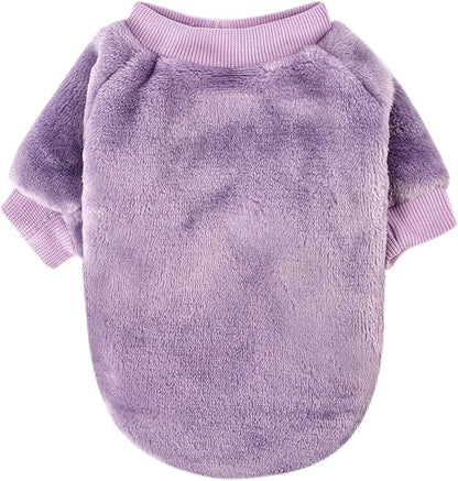 FabriCastle Dog Sweaters, 3-Pack Dog Clothes for Small Dogs Girl & Male, Soft and Warm Pet Coats XXS - XXL, Winter Pet Jackets, Doggy Apparel Costumes, Puppy Outfits (Pink,Purple,Light Pink, Large)