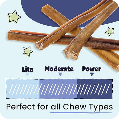 Pawstruck All-Natural 4" Bully Stick Rings for Dogs - Rawhide-Free, 100% Beef, Single Ingredient Dental Chew Bones - Fully Digestible, Low Odor - 10 Count - Packaging May Vary