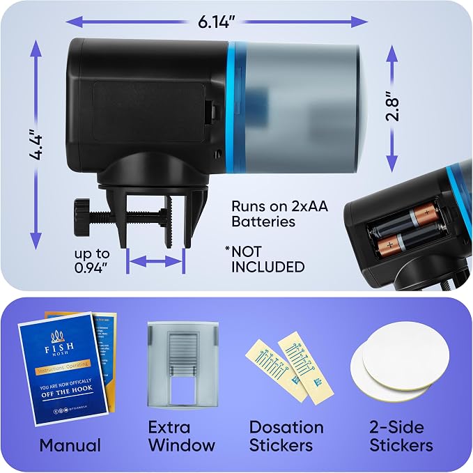Automatic Fish Feeder for Aquarium - New Generation 2026, Auto Food Dispenser with Timer for Small Tank, Big Aquariums & Pond, Model-ML
