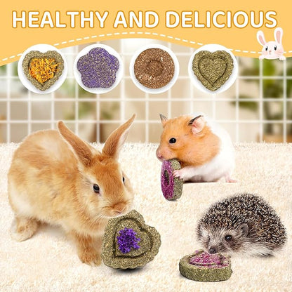 VESPRO 30PCS Guinea Pig Hay Food Natural Rabbit Chew Toys for Teeth，Hamster Toys, Bunny Chew Toys Timothy Hay Treats for Rabbits Chinchillas Rats, Small Animals Teeth Grinding