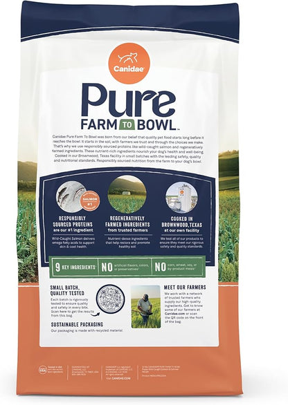 Canidae Pure Farm to Bowl Wild-Caught Salmon & Oatmeal, Puppy, Dog Food, 22lb