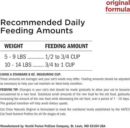 Purina Cat Chow Naturals With Added Vitamins, Minerals and Nutrients Dry Cat Food, Naturals Original - (Pack of 4) 3.15 lb. Bags