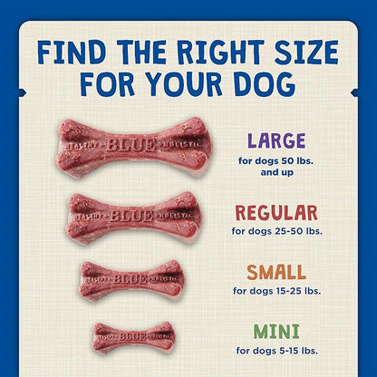 Blue Buffalo Dental Bones for Large Dogs 50 lbs. & Above, Daily Dental Dog Treats, Cleans Teeth & Freshens Breath, 27-oz. (17 Bones)