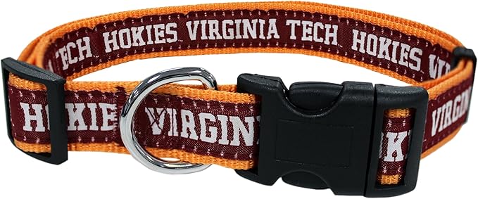 Pets First Collegiate PET Collar OLD VERSION Virginia Tech Hokies Dog Collar, Size Small. Best Sports Team Collar for Dogs & Cats. A Shiny & Colorful Dog & Cat Collar Licensed by The NCAA
