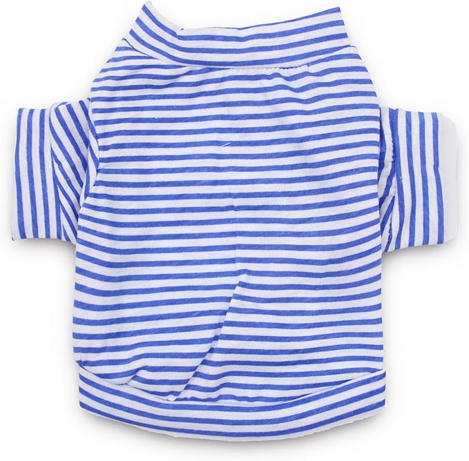 DroolingDog Dog Clothes Pet Striped T-Shirt Plain Puppy Apparel for Small Dogs, Large, Pack of 3