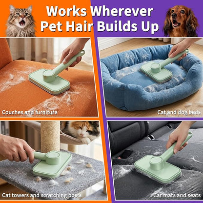 Pet Hair Removal Tool, Reusable Lint Brush for Multi-Fabric Edge | Upgraded Lint Broom Electrostatic Lint Brush Ideal for Pet Hair Removal, Couch & Bedding Cleaner, Dog & Cat Fur Removal