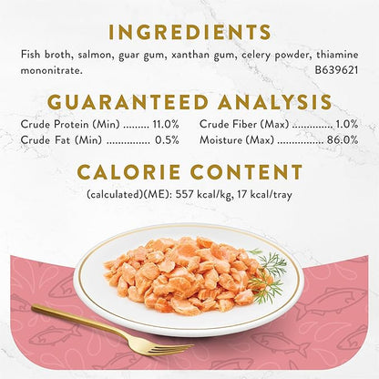 Purina Fancy Feast Appetizers Lickable Grain Free Wet Cat Food Topper Wild Alaskan Salmon Appetizer - (Pack of 10) 1.1 oz. Trays