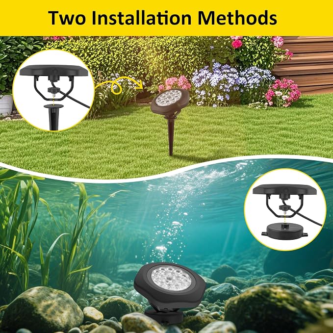 T-SUN Pond Lights LED Underwater 16M Colors with App and Remote 5 Pack | Dimmable,Timer,IP68 Waterproof Submersible Fountain Lights Led Underwater Pond Lights for Outdoor Pond Koi Aquarium Garden