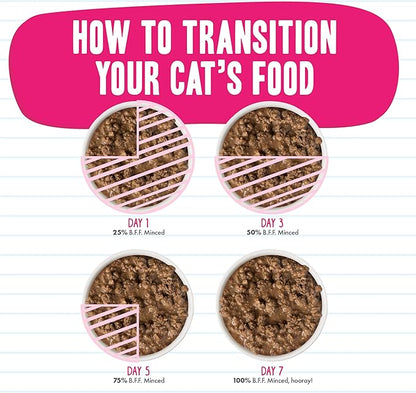 Weruva BFF Minced Natural Wet Cat Food, Batch O Besties Variety Pack, 3oz Can, Pack of 12