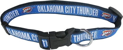 Pets First NBA PET Collar OKLAHOMA CITY THUNDER Dog Collar, Size Medium Basketball Team Collar for Dogs & Cats. A Shiny & Colorful Dog & Cat Collar Licensed by the NBA