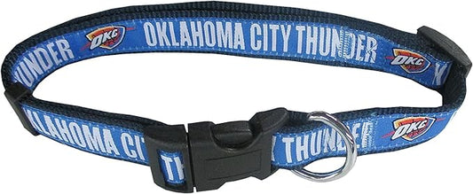 Pets First NBA PET Collar OKLAHOMA CITY THUNDER Dog Collar, Size Medium Basketball Team Collar for Dogs & Cats. A Shiny & Colorful Dog & Cat Collar Licensed by the NBA