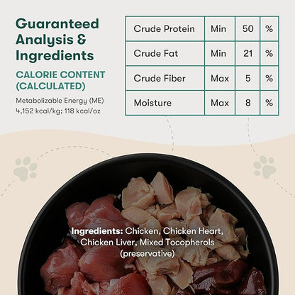 Jinx Chicken Dog Food Topper, Flavor Boosting Meal Topper with Freeze-Dried, Cage-Free Chicken, No Fillers, for All Lifestages, 3oz, 6 Pack