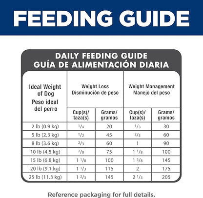 Hill's Science Diet Light, Adult 1-6, Small & Mini Breeds Weight Management Support, Dry Dog Food, Chicken & Barley, 4.5 lb Bag