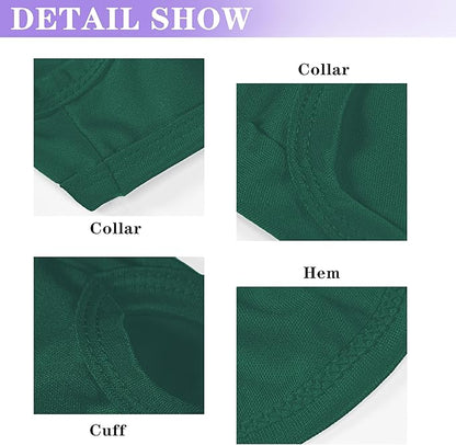 2 Pack Solid Color Dog Shirts – Lightweight, Breathable Pet T-Shirts, Durable Stretchy Clothes for Small to Large Dogs, Ideal for Everyday Wear & Holidays.Green Purple X-Large