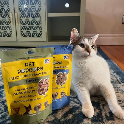 Freeze-Dried Raw Treats - Turkey Breast - 2.5oz Bag, Dog & Cat Snacks, Single Ingredient, Natural, Pet Food Topper, Protein‑Packed Meat