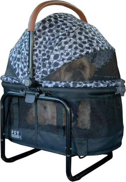 Pet Gear No-Zip View 360 Pet Carrier & Car Seat with Booster Seat Frame for Small Dogs & Cats, Mesh Ventilation, Push Button Entry, No Tools Required, 4 Colors