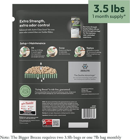Purina Tidy Cats Non Clumping Cat Litter, Breeze Enhanced Pellets Multi Cat Litter - 3.5 lb. Bag