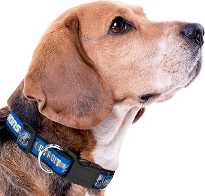 Pets First NFL Detroit Lions Licensed PET COLLAR, Small - Heavy-Duty, Strong, and Durable Dog Collar. Available in 31 Football Teams and 4 Sizes