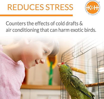 K&H Pet Products Snuggle-Up Bird Cage Heater, Bird Cage Accessory, Exotic Avian Warming Panel for Small Exotics Like Parakeet, Cockatiel, Canary - Small 5 X 3in Gray 12V