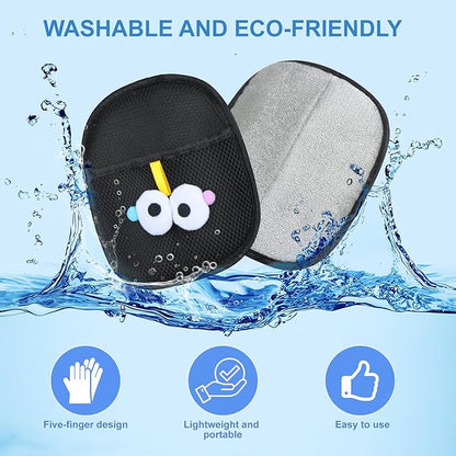 Pet Hair Removal Glove for Cats & Dogs 2PCS, Reusable and Washable Pet Hair Remover Tool for Clothing, Couch, Carpet, Car Seat