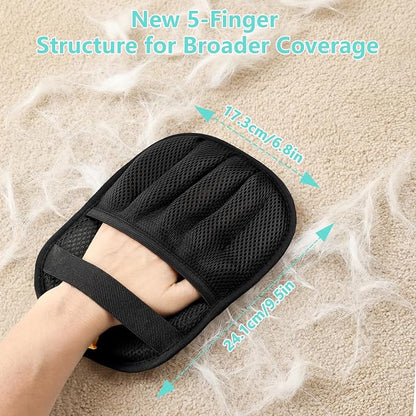 New Upgrade Pet Hair Removal Glove for Dogs & Cats, Electrostatic Reusable Magic Brush Removal Glove, Washable Pet Hair Remover Tool for Clothing, Sofa, Rug, Auto Interior