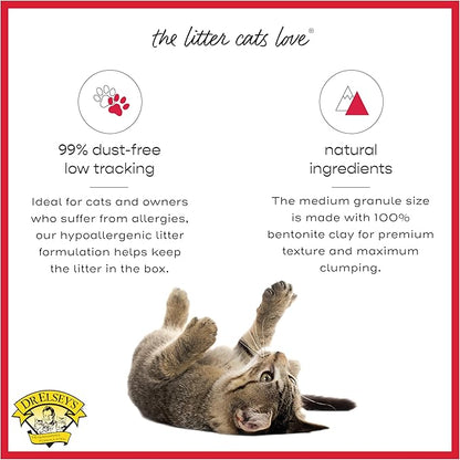 Dr. Elsey's Premium Clumping Cat Litter - Cat Attract - 99% Dust-Free, Low Tracking, Hard Clumping, Superior Odor Control, Natural Herbal Attractant, Unscented & Natural Ingredients, 40 lb