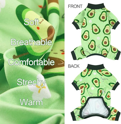 XPUDAC Dog Pajamas for Small Medium Dogs Girl Boy Cute Comfy Puppy Pjs Doggie Clothes Cat Pet Jammies Outfit, 213-XS