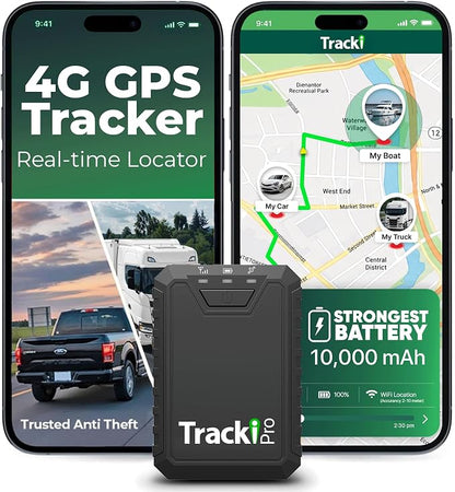 Tracki Pro GPS Tracker for Vehicles, Subscription Required, Cancel Anytime – Track Cars & Assets for Months – Hidden GPS Tracker for Car