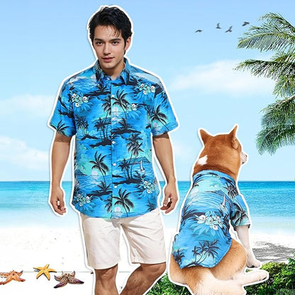 Dog Shirts Hawaii Dog Clothes for Small Medium Large Dogs Owner and Pet Shirts are Sold Separately