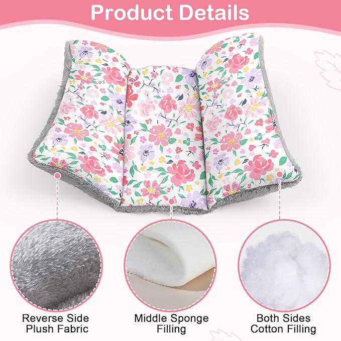Rabbit Bed 18"X15"Thickened and Soft Bunny Bed Washable Cuddle Cushion Plush Mat Double-Sided Plush Small Pet Flop Mat Cotton Pillow for Rabbit