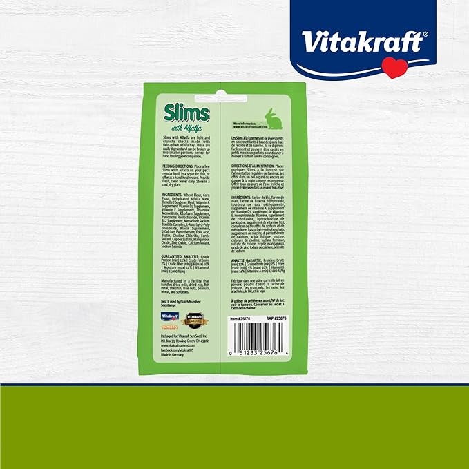 Vitakraft Slims with Alfalfa Small Animal Treat 7.04 oz