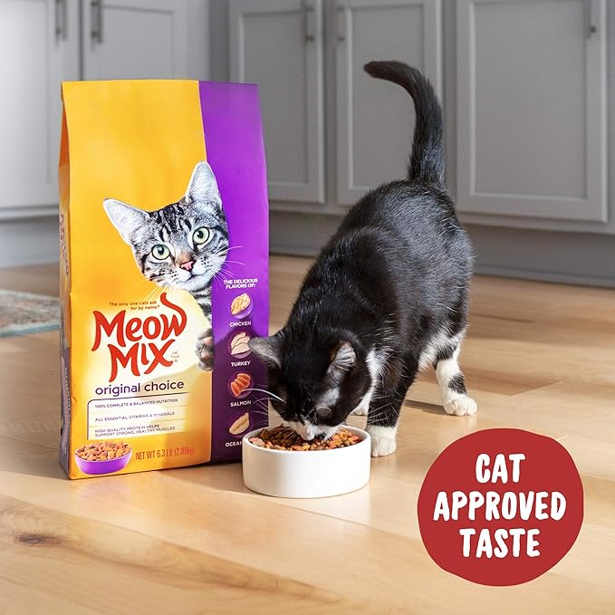 Meow Mix Original Choice Dry Cat Food, 6.3 Pound Bag (Pack of 2)