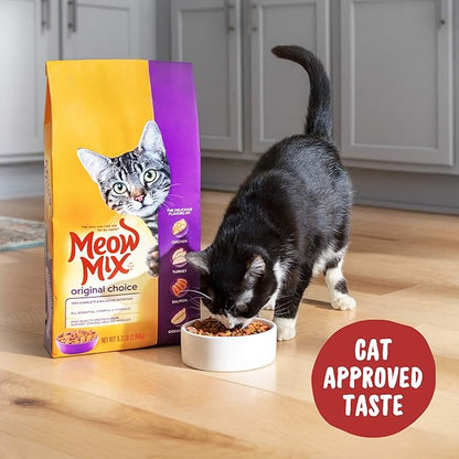 Meow Mix Original Choice Dry Cat Food, 6.3 Pound Bag (Pack of 2)
