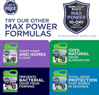 Cat's Pride Max Power: UltraClean Low Tracking Multi-Cat Clumping Litter - Keeps Paws & Home Clean - Up to 10 Days of Powerful Odor Control - 99% Dust Free - Unscented,15 Pounds,(Pack of 2)